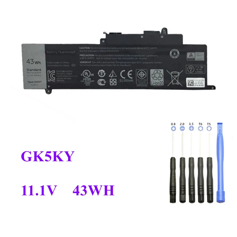 

GK5KY 11.1V 43WH Laptop Battery For DELL Inspiron 13" 7000 Series 7347 7348 7352 7353 7359 11" 3147 3148 15" 7558