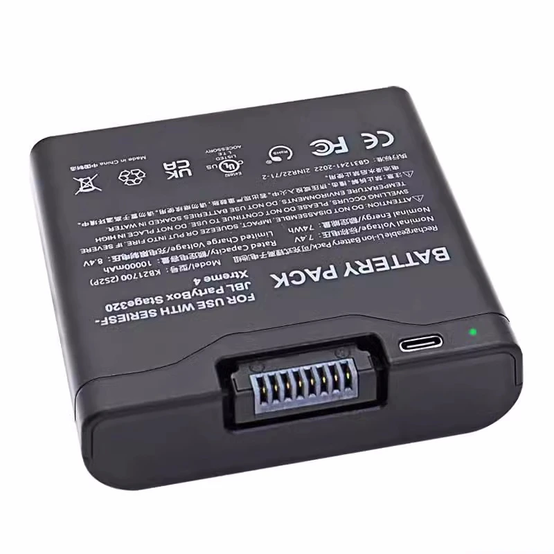 بطارية احتياطية بقدرة 10000 مللي أمبير في الساعة لبطارية JBL Xtreme 4 JBL PartyBox Stage 320 مع مدخل TYPE-C لمكبر الصوت المحمول