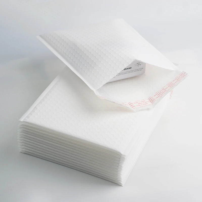 50 Stks/partij Witte Envelop Tassen Zelf Seal Mailers Gevoerde Verzending Pakketten Shockproof Waterdichte Bubble Mailing Zak