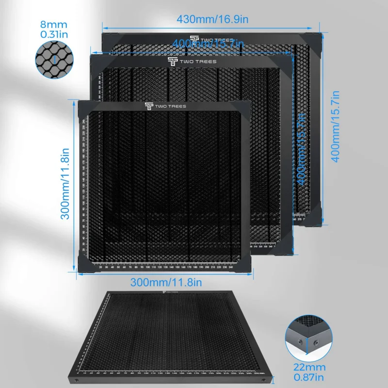 Imagem -06 - Mesa de Trabalho Laser Honeycomb para Co2 Laser Gravador Máquina de Corte Cnc Painel Bed 300x30 330x33 400x40 440x440 mm