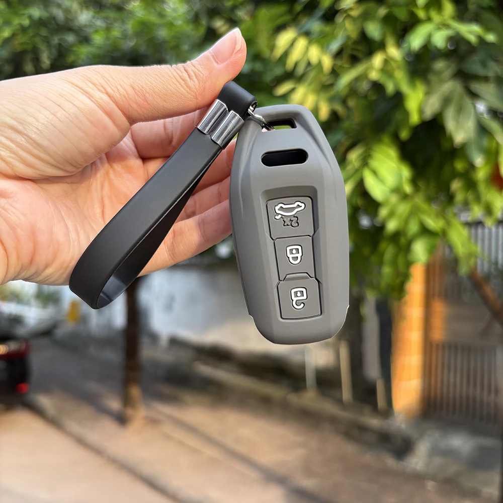 For Audi A5L Q6L E-tron A5 2025 Q5 Q6 A6 2025 2026 A6L A3 Silicone Car Key Cover Case Keychain Holder Wallet Fob Accessories - view 5