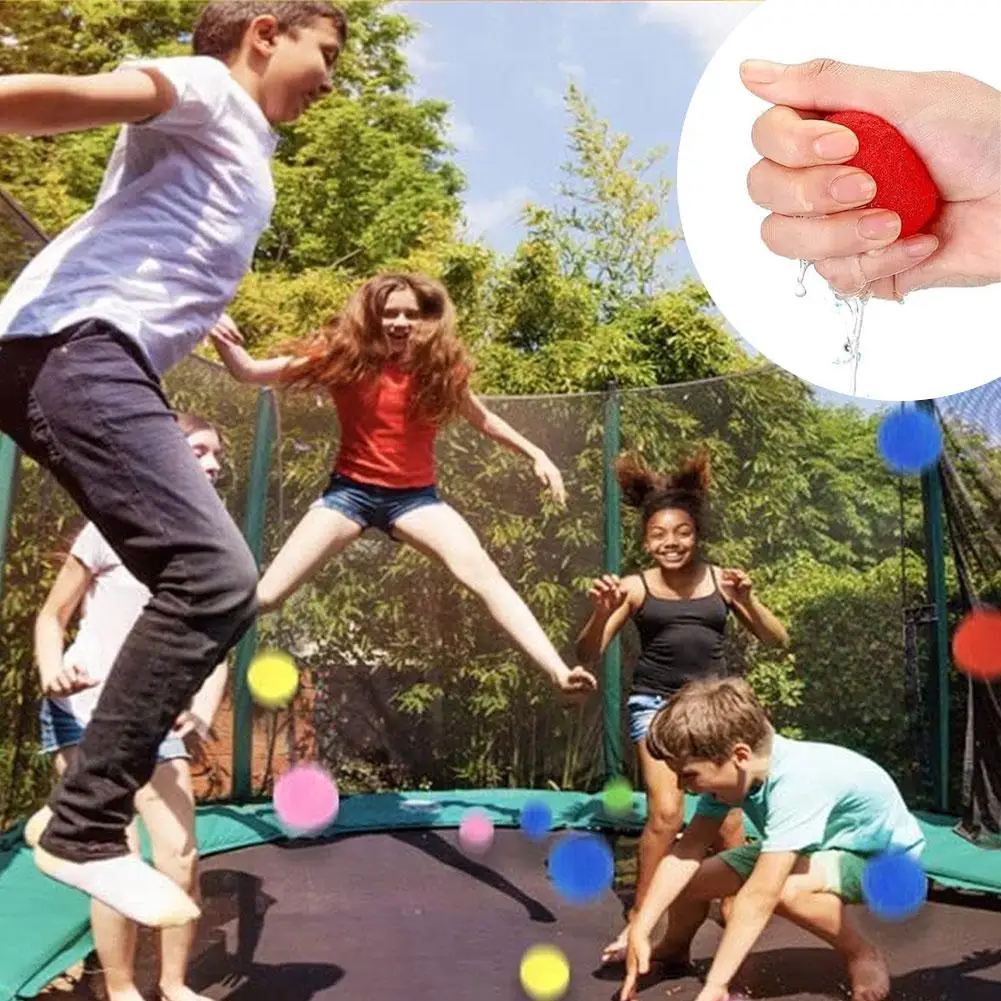 Pompons multicolores boules de fourrure paillettes pompons moelleux élasticité Pom pom boules souples pour bricolage artisanat ballons d'eau éponge réutilisables