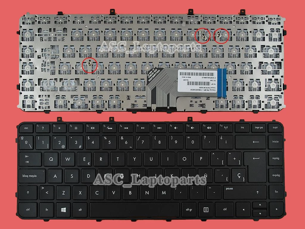 

New Latin Spanish Teclado Keyboard for HP Envy 4-1040la 4-1050la 4-1130la 4-1150la 4-1151la 4-1152la Black, no Frame for BACKLIT