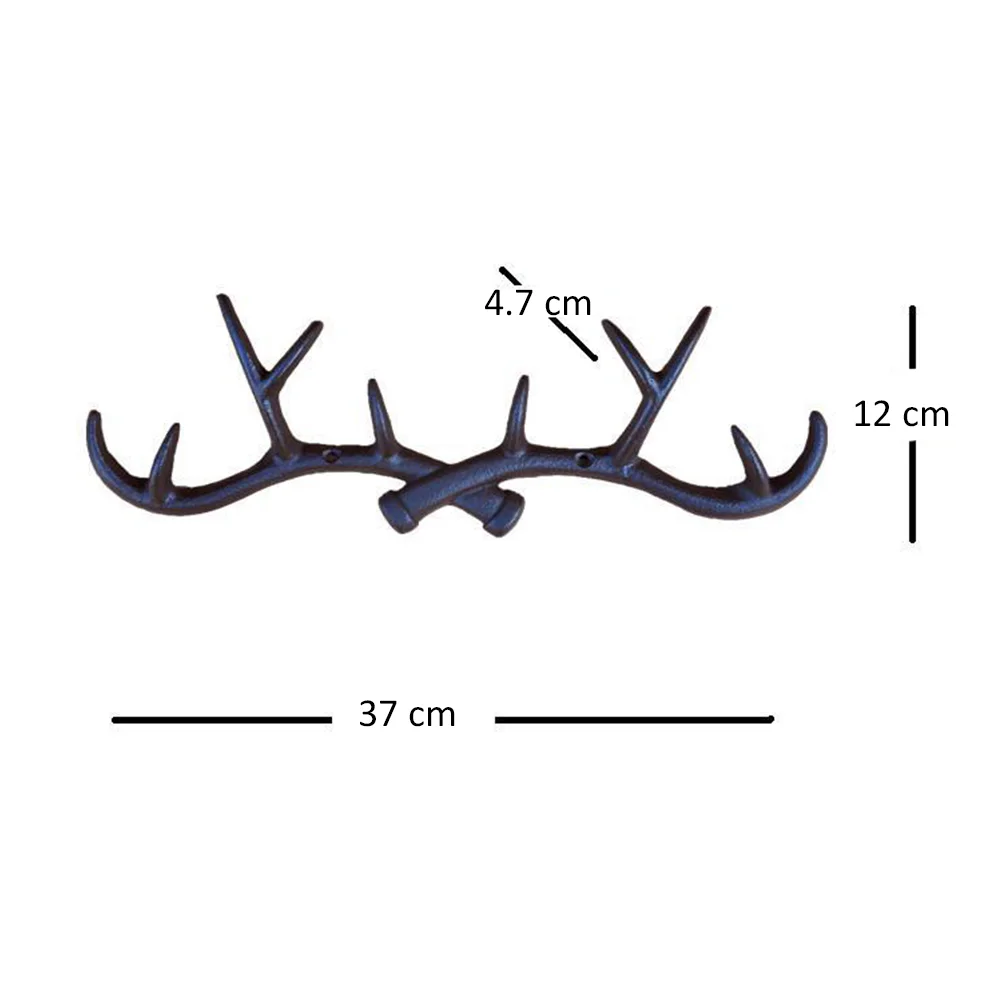 Deer Pictures Wall Decor Towel Stand Cast Iron Hanger Mount Decorate Antler Hook Man Hat Hooks