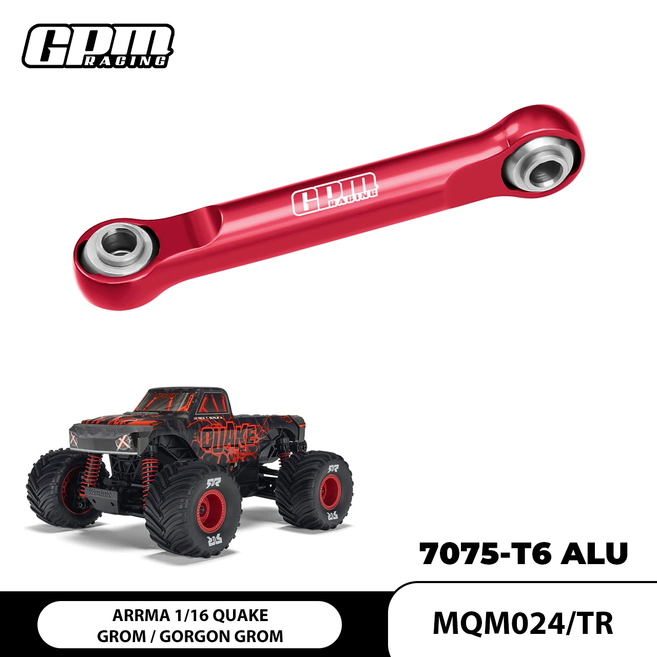 

GPM 7075-T6 ALLOY STEERING SERVO LINK For 1/16 QUAKE GROM 1/16 GORGON GROM -ARA2130