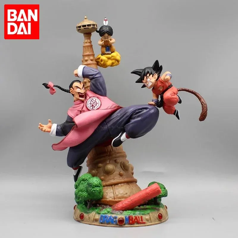 Dragon Ball Manga Anime Goku Figures Gk Tao Pai Pai Vs Son Goku Karin Tower 28cm Action Figures Pvc Collectible Ornament Gifts