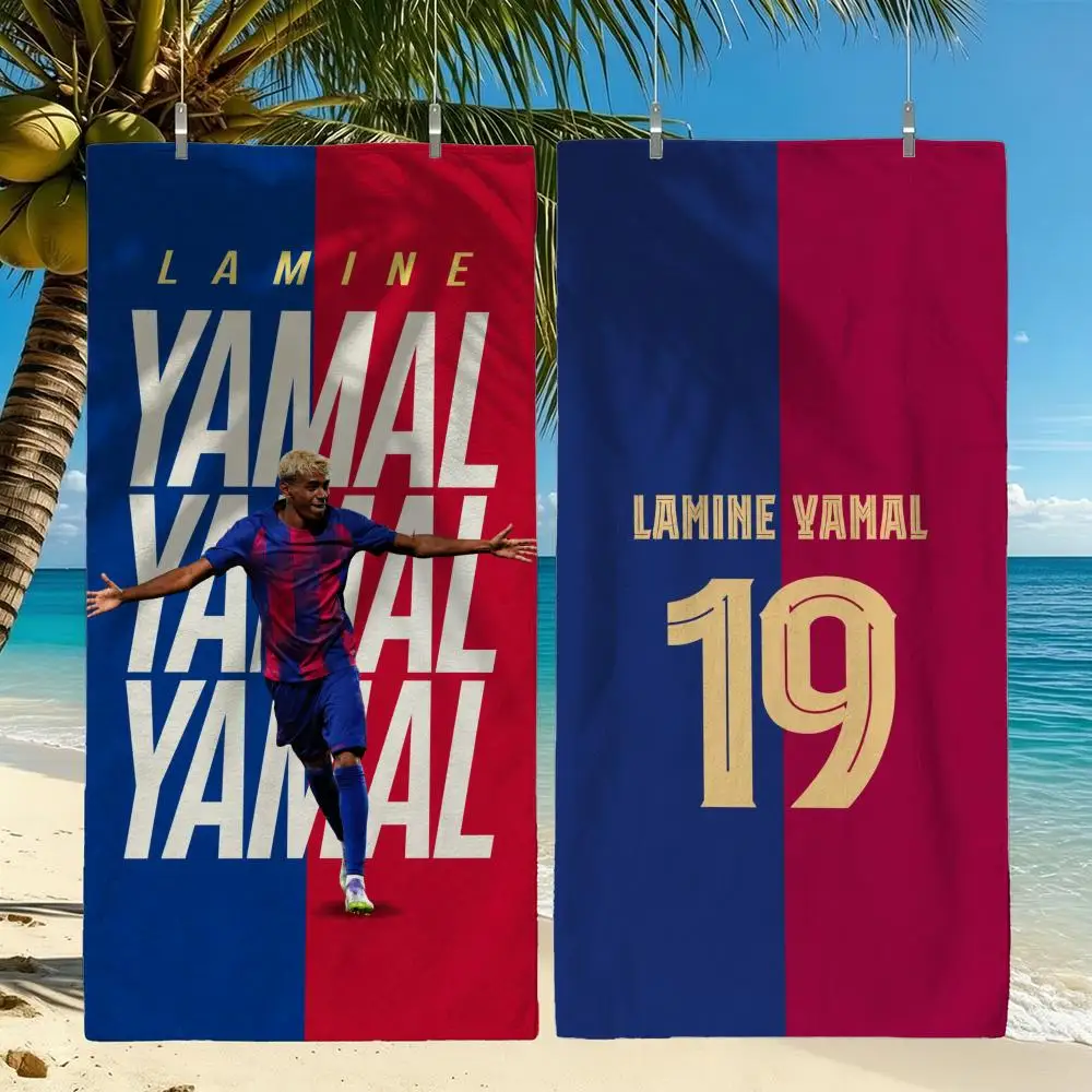Athlete L-Lamine Yamal Towel Towel Beach Towel Oversized Quick Dry Towel Absorbent Soft Swim BeachTowels for Men Women