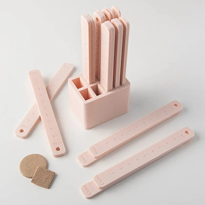 

Набор из 10 пар линеек для измерения толщины глины 1.5-6 мм, новые, для рукоделия, изготовления серег, подвесок, аксессуаров, плоская линейка для работы с глиной