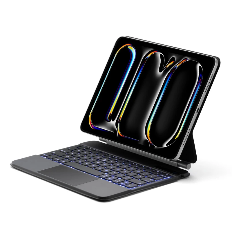 Imagem -02 - Teclado Retroiluminado com Trackpad Multi-touch Teclado Magic para Ipad Pro m4 11 Teclado 2024 Display Power