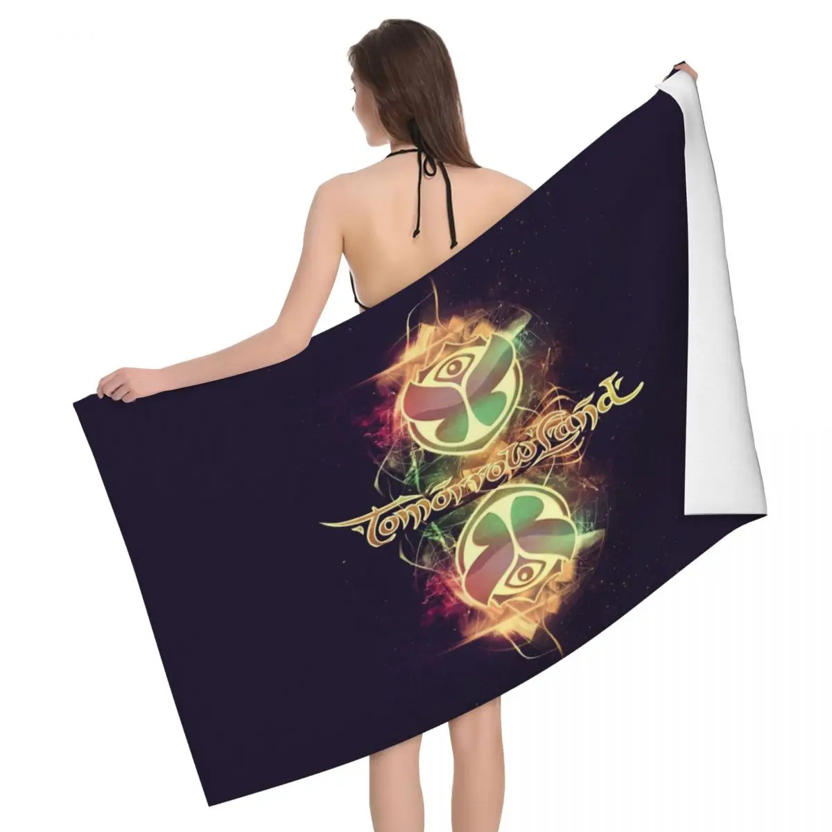 Custom Electronic Tomorrowland Music Festival Logo Quick Dry Microfiber Towel Absorbent Electronic Dance Yoga Bathroom Towels