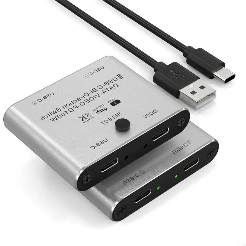 

BiDirectional USB C Switcher USB C KVM Switches for 8K@60Hz/4K@144Hz 1080P@165Hz Video Transfer 100W Charging Capability