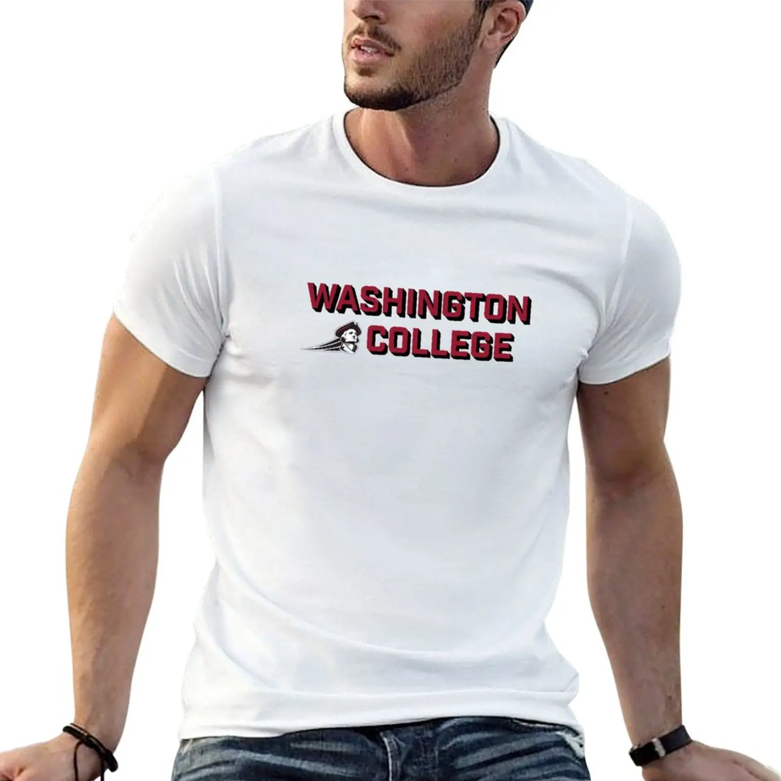 brand cotton t luxury t shirt Washington men 100% heavy College T-Shirt shirt man cotton