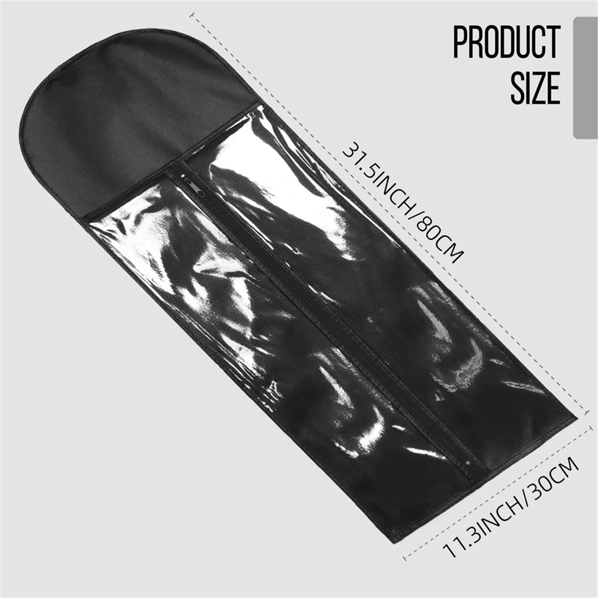 AT17 3 uds colgador de peluca Extra largo y bolsas de almacenamiento, soporte para extensiones de cabello a prueba de polvo e impermeable, diseñado para pelucas negro