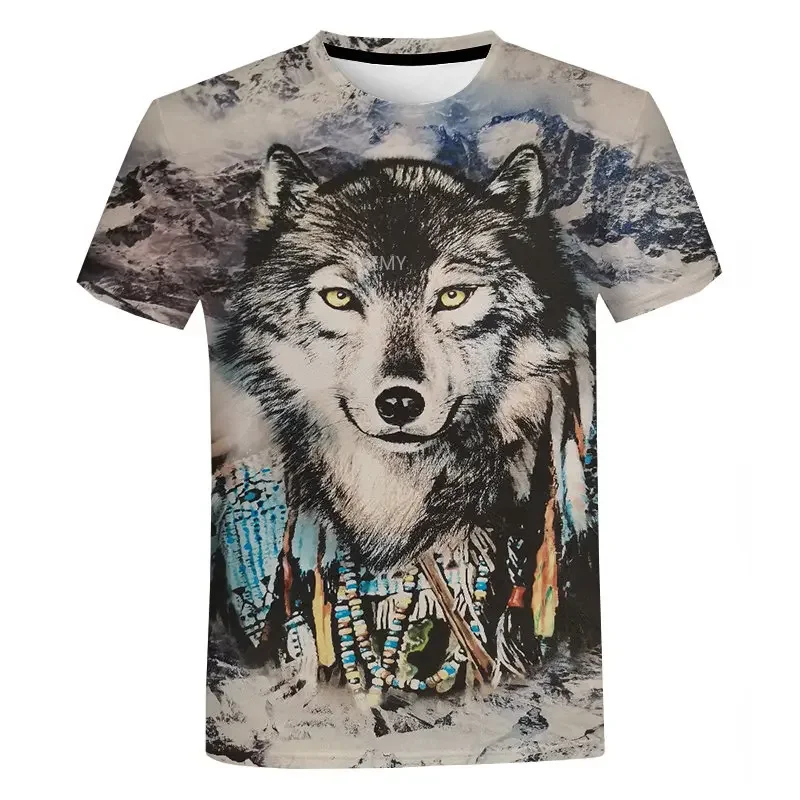 Summer Apparel Wolf Graphic 3d T Shirt Fashion Ladies T-Shirts Harajuku Y2k Streetwear Women\'s Short Sleeve Tops