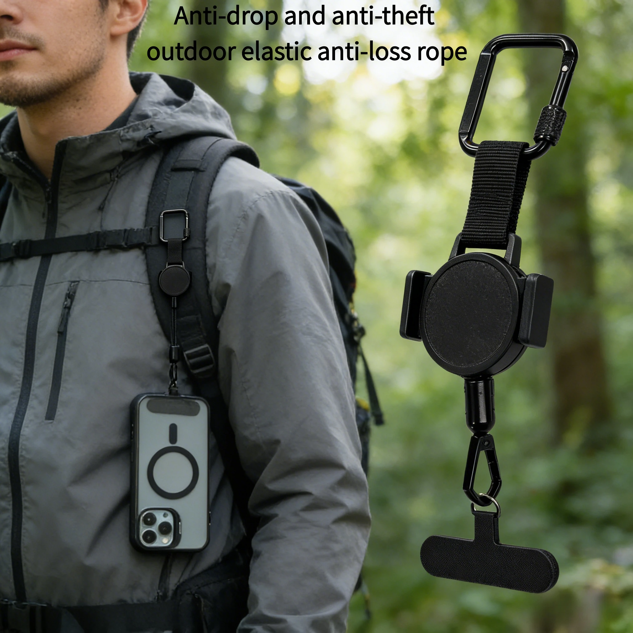 

Вместительный рюкзак для активного отдыха и путешествий с отделением для лыжных ботинок, антивандальным выдвижным ремешком для телефона и защитой от падения