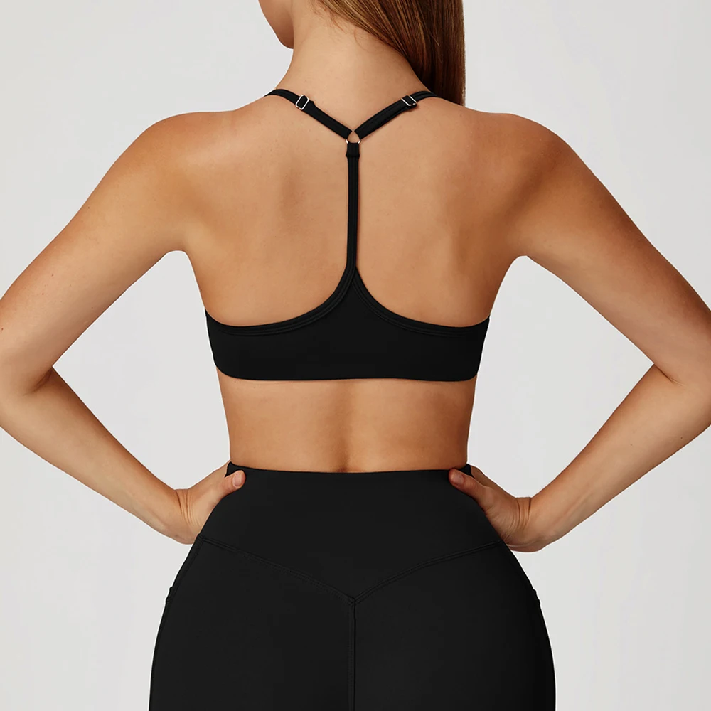 女性用ハイサポートスポーツトップ、プッシュアップヨガブラ、ジムワークアウトクロップトップ、フィットネス下着、ランニングブラ、スポーツウェア、スポーツブラ
