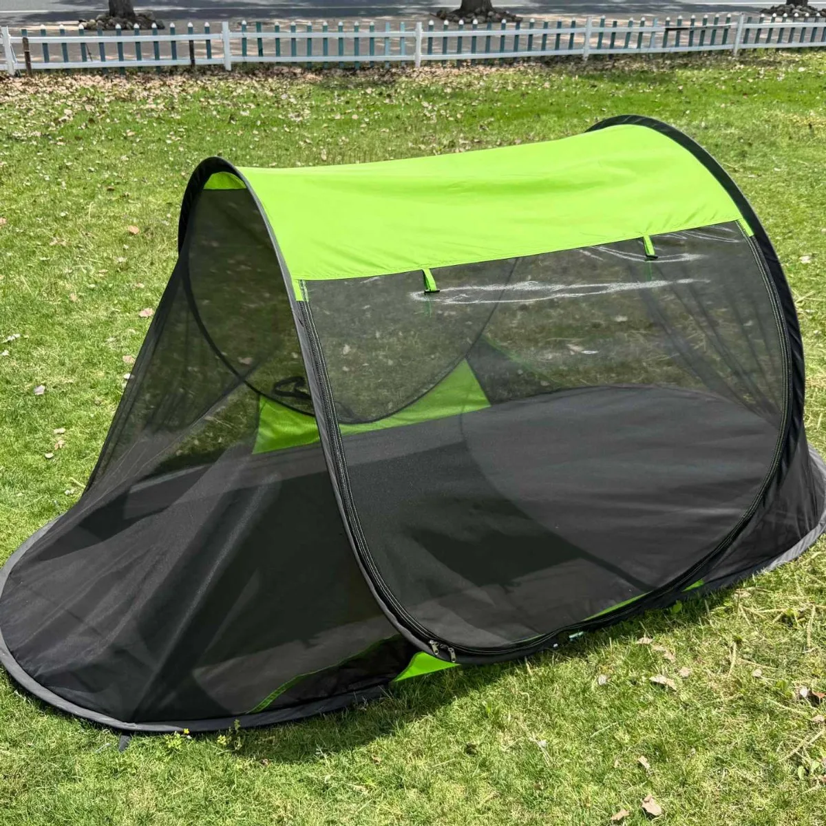 Outdoor Beach Camping Pop Up Tent, Fully Automatic One Throw Setup, Portable Shelter with Anti-mosquito & UV Guard