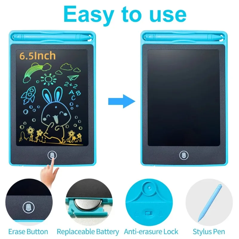 6,5 inch LCD-schrijftablet tekentafel kinderen graffiti schetsblok speelgoed handschrift schoolbord magisch schoolbord baby speelgoed geschenken