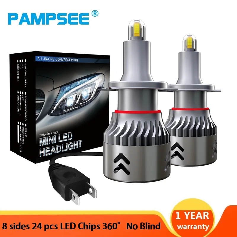 

H7 LED Car lamp 3D 360 degree H11 lamp 24PCS CSP Chips Light H8 H1 9005 HB3 9006 HB4 Bright Headlight Bulbs Lamp 20000LM 80W 12V