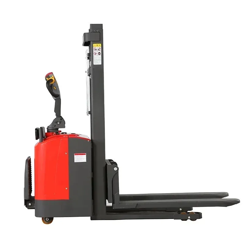 New 2ton 8m Electric Reach Stacker Forklift 1.5T Rider on Stacker