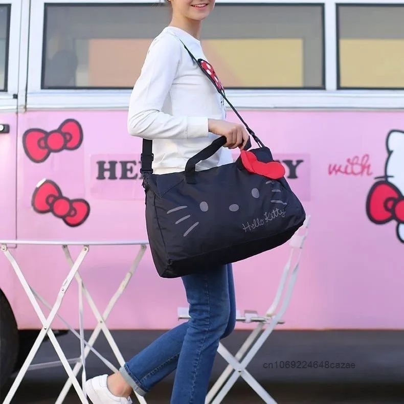 Sanurgente-Sac à main Hello Kitty, My Melody Cinnamoroll, Pom Pom Purin, Sac de voyage, Mignon, Dessin animé, Grande capacité, Sac de rangement, Tendance, Décontracté