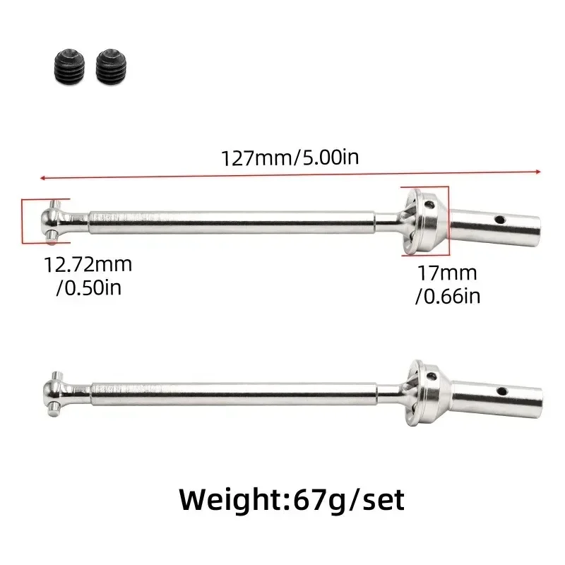 

Steel Metal Front Rear Drive Shaft CVD Driveshaft for Arrma 1/7 LIMITLESS INFRACTION 6S BLX 1/8 TYPHON 6S BLX Upgrade Parts