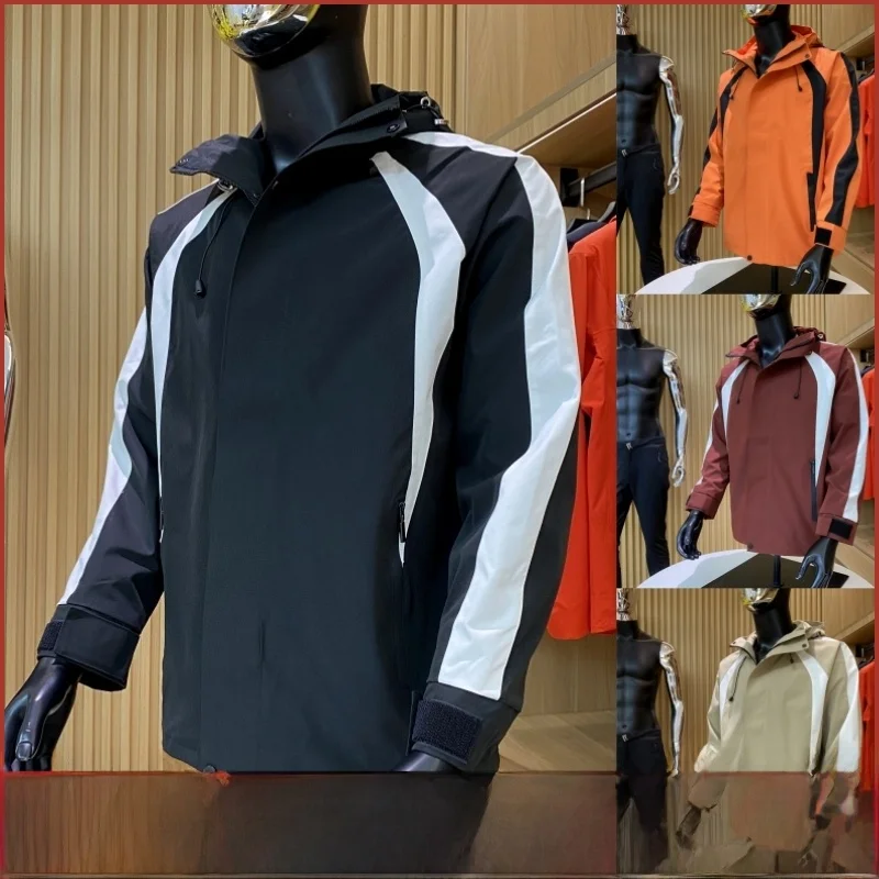 

Outdoor Mountain Series ветрозащитный водонепроницаемый Jaet Youth Faion Stand Fit Long Sve на молнии мужской альпинистский костюм