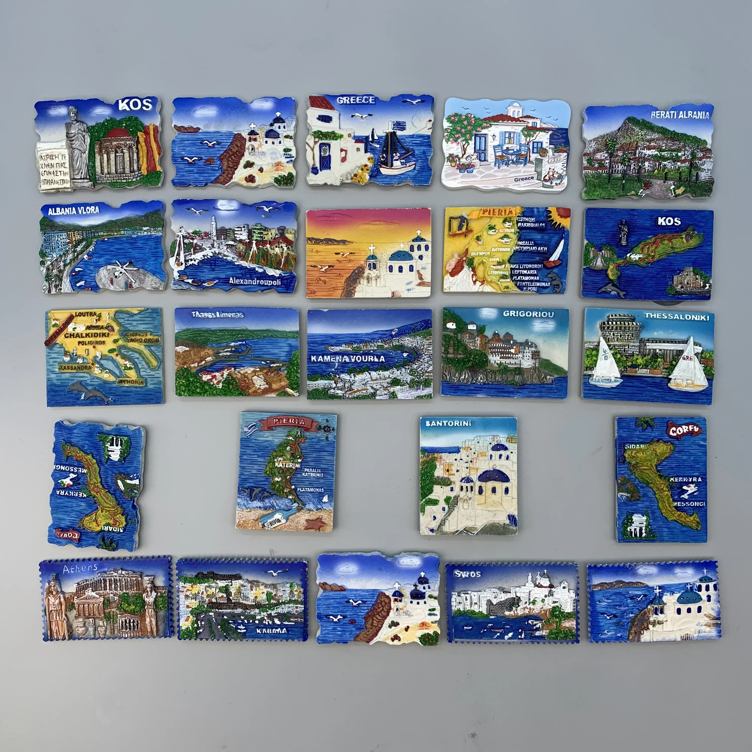 Special Offer Europe Greece Mykonos Samos Natplion Etc. Tourist Souvenirs Refrigerator Magnetic Stickers Travel collection Gift