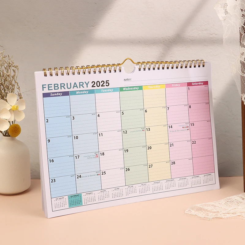Настенный календарь 2025-2026 Семейный календарь Ежемесячный календарь 18-месячный календарь на 2025 год Ежегодный ежегодный планировщик