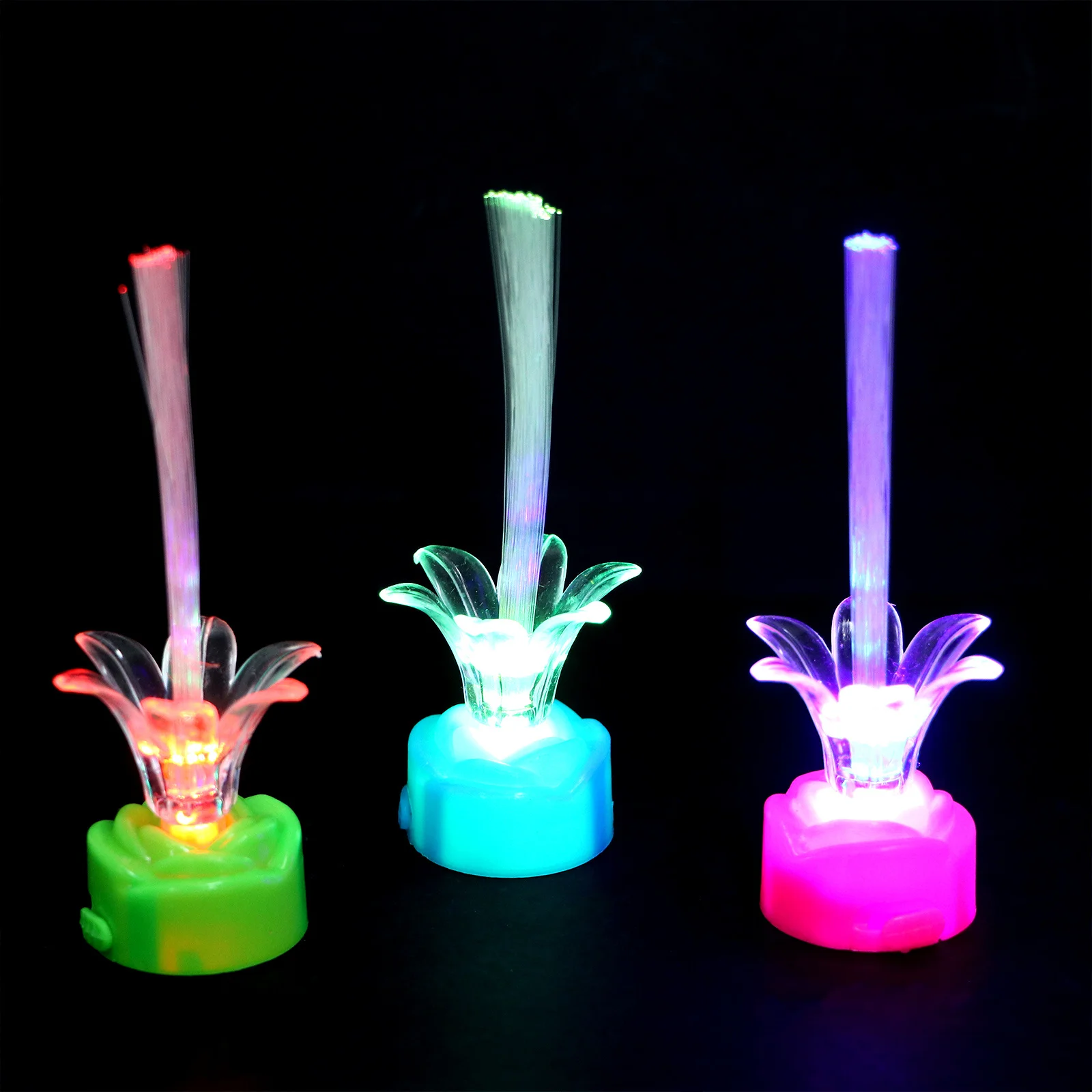 

12Pcs Color Change Fiber Optic Light Dynamic Glowing Rose Lamp for Holiday Party Favors and Living Room Decor Fiber Optic Light