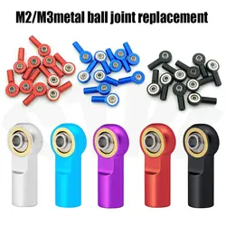 10Pcs Metal M2 M3 Aluminum Link Tie Rod End Ball Joint for 1/10 RC Car Crawler AXIAL SCX10 D90 D110 Tamiya CC01 Racing