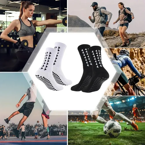 Imagen 2 del producto Calcetines deportivos que absorben la humedad con parte inferior de toalla antideslizante profesional a prueba de golpes fútbol baloncesto 1/6/12 pares