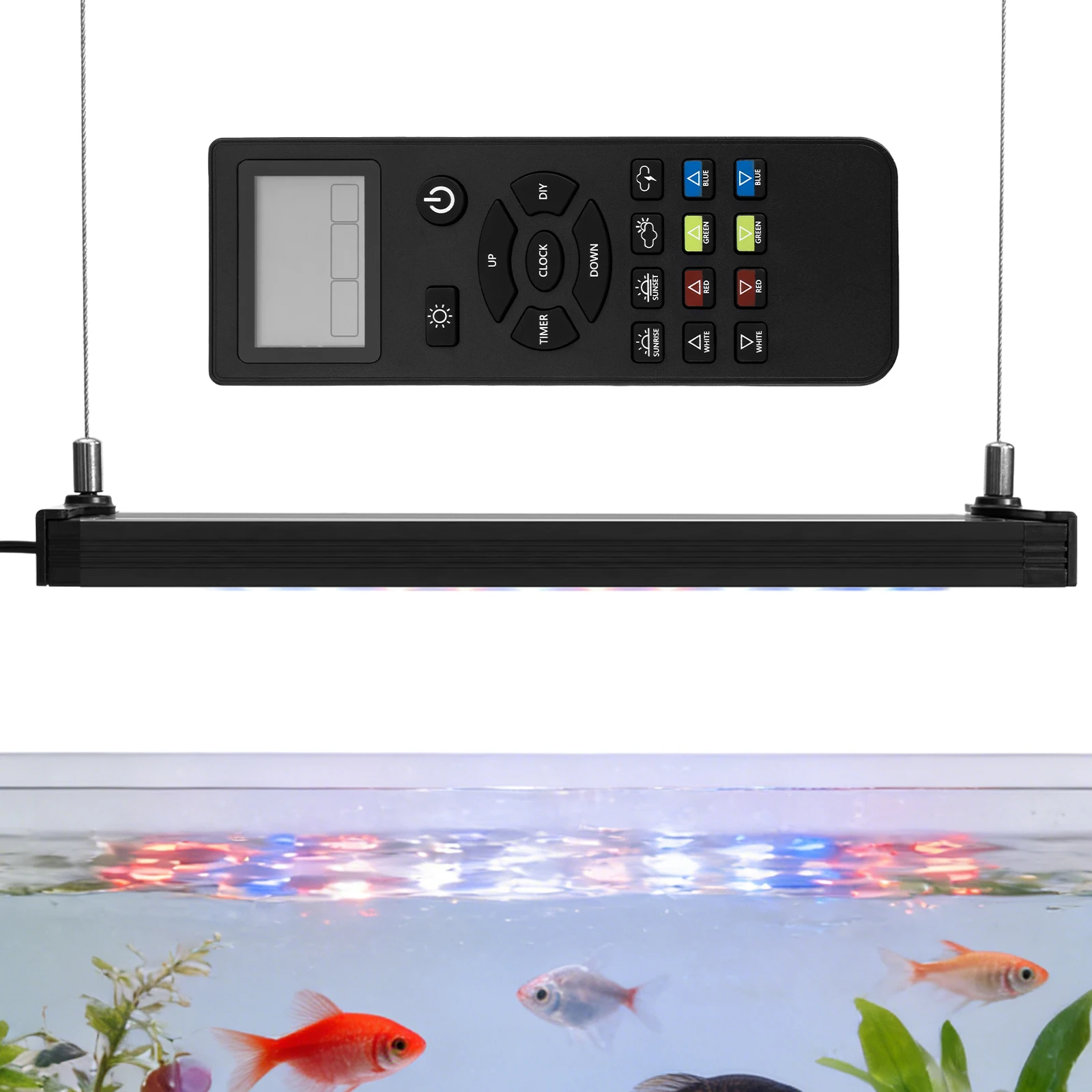 

48-54 Inch Aquarium 24/7 Full Spectrum Lighting LED Hanging Holder Light Fish Tank Decoration Aquatic Plant Growth Lamp