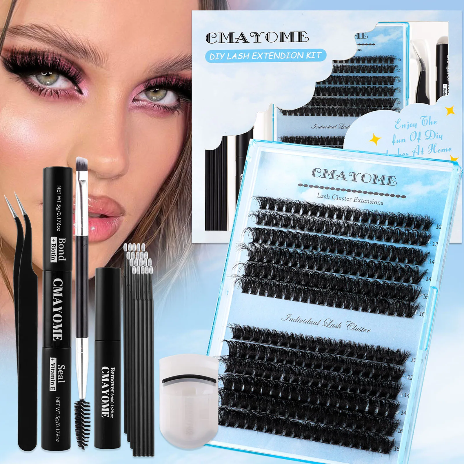 DIY Lash clusters set Colour Manga Eyelashes Extensions False eyelash bundle natural Fluffy Lashes Halloween cosplay makeups