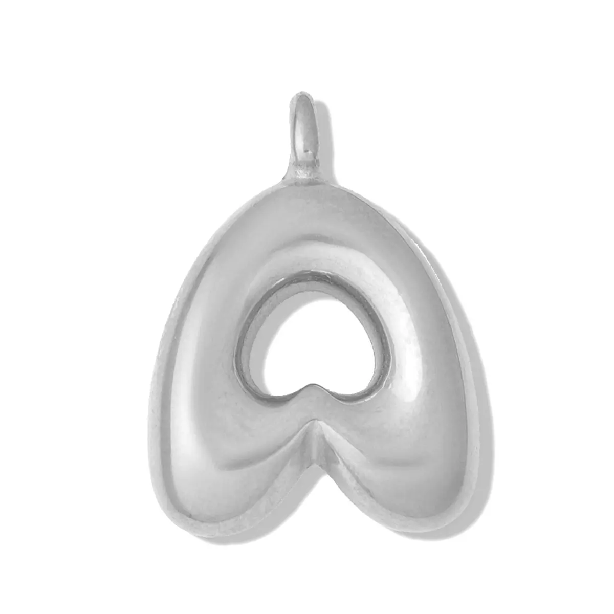 3pcs/Lot Stainless Steel Bubble Letter Name DIY Charms Capital A-Z Alphabet Necklace Pendant Woman Shoe Accessory Jewelry