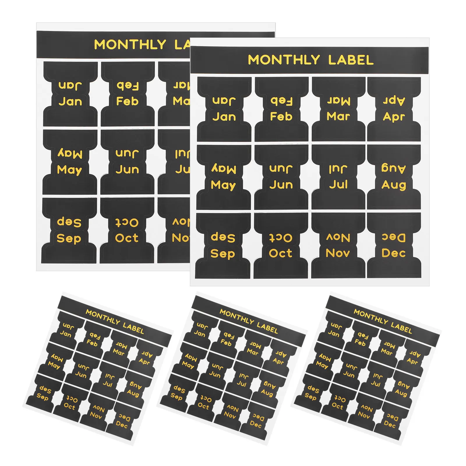 

12 самоклеящихся ежемесячных индексных закладок с золотой фольгой для планировщиков, блокнотов, журналов, книг, стикеры для страниц