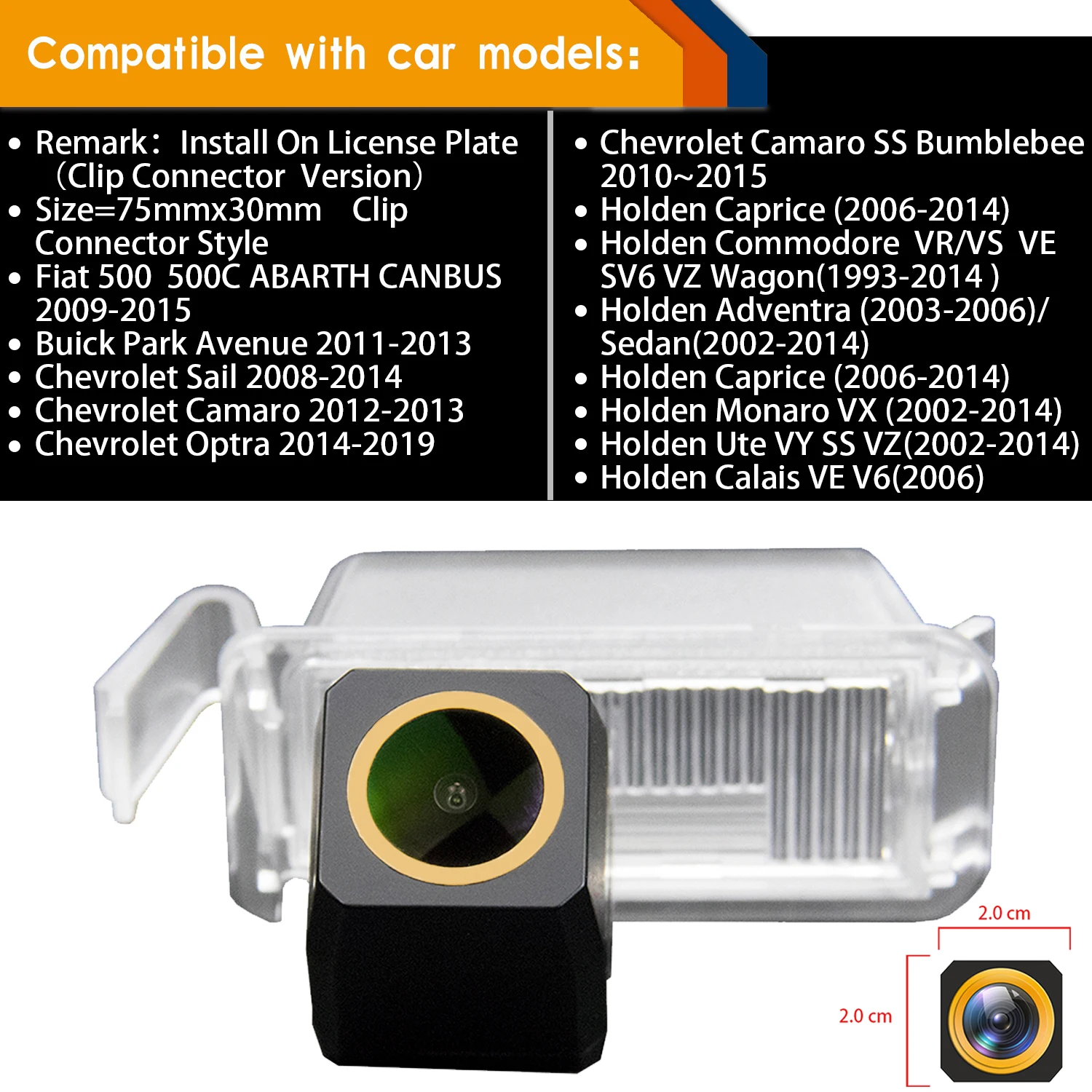 HD 1280*720p Night Vison Rear Parking Camera for Holden Commodore VZ VY VX SV6 VR/VS Variant/Adventra/ Monaro/ Caprice/ Calais