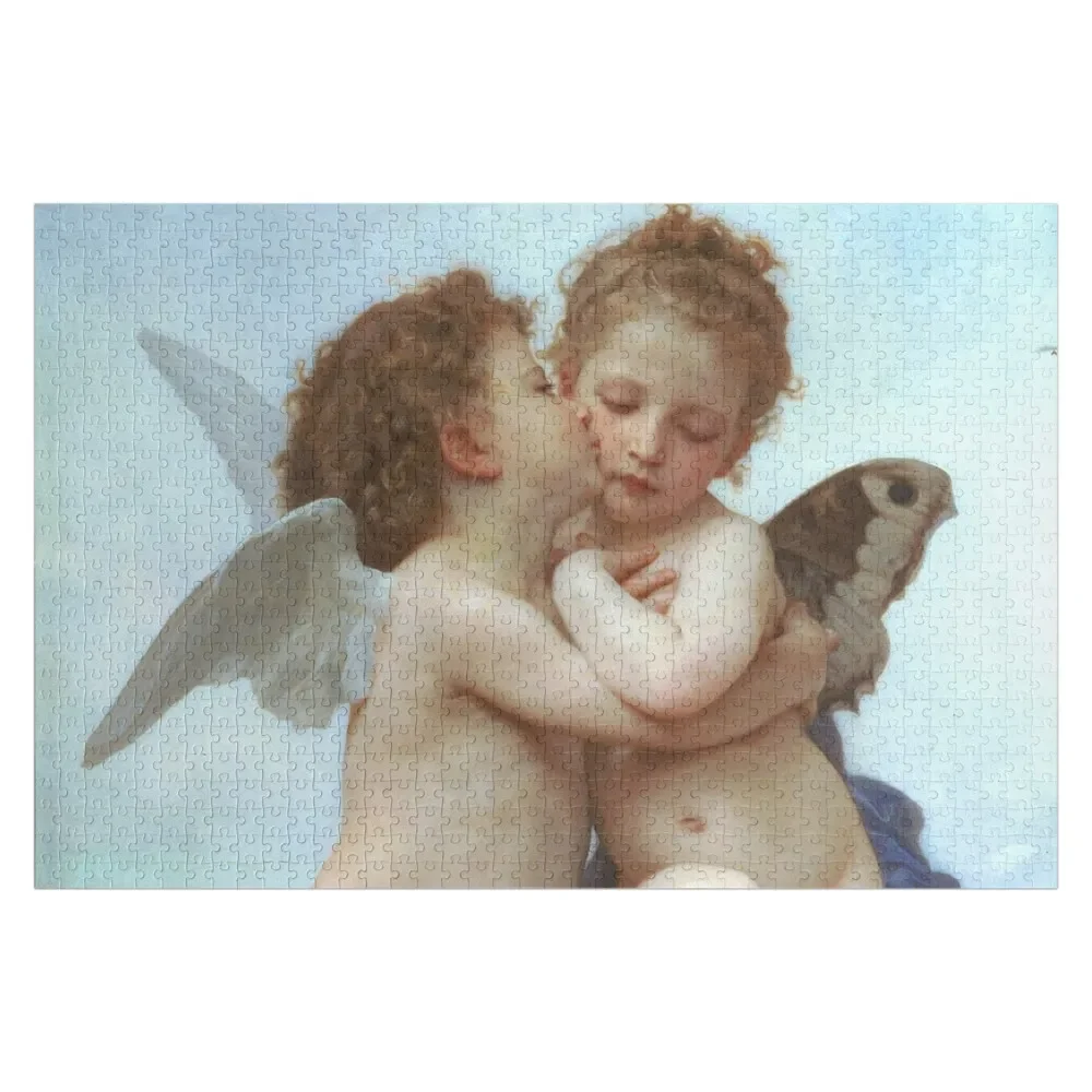 First Kiss Angels Jigsaw Puzzle Personalised Jigsaw Custom Jigsaw Custom With Photo Wooden Name Puzzle