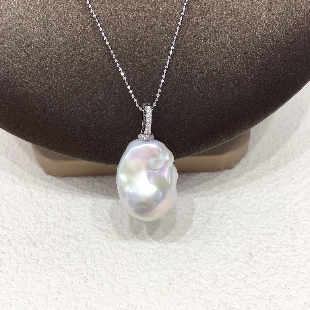 ZHBORUINI кулон из пресноводно – обзор и цена Pearl Trim Chain