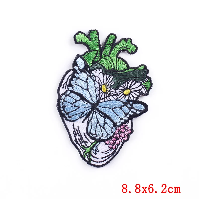 Parche de corazón, parche bordado, parche para planchar para ropa, chaquetas, pantalones vaqueros, cinta, parches bordados, pegatina de costura, apliques DIY