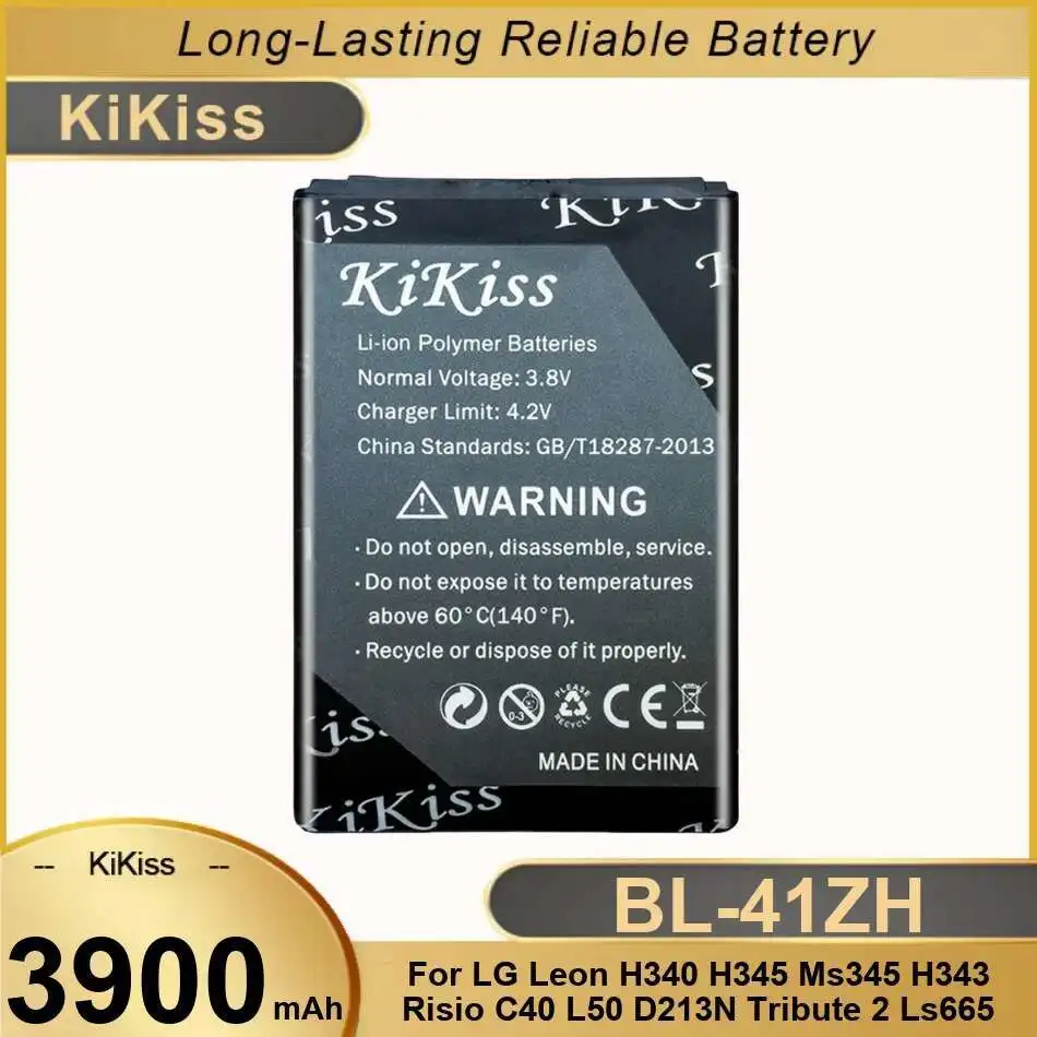 

Mobile Phone Battery BL-41ZH 3900mAh For LG Leon H340 H345 MS345 H343 Risio C40 L50 D213N Tribute 2 LS665 BL 41ZH
