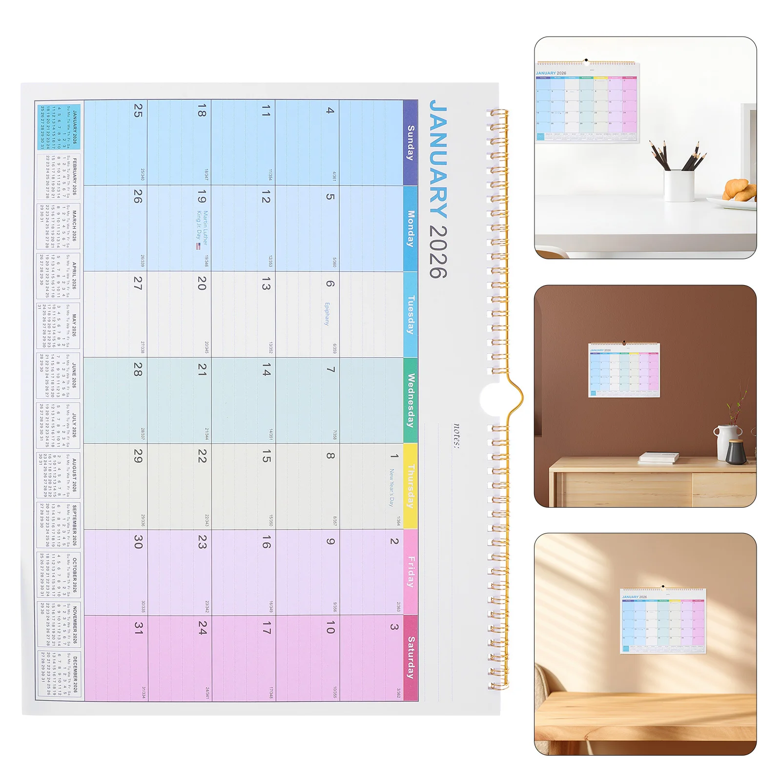 

Academic Planner Calendar Aesthetic Year Monthly Calendars 18 Months 2026 -2027 Wall