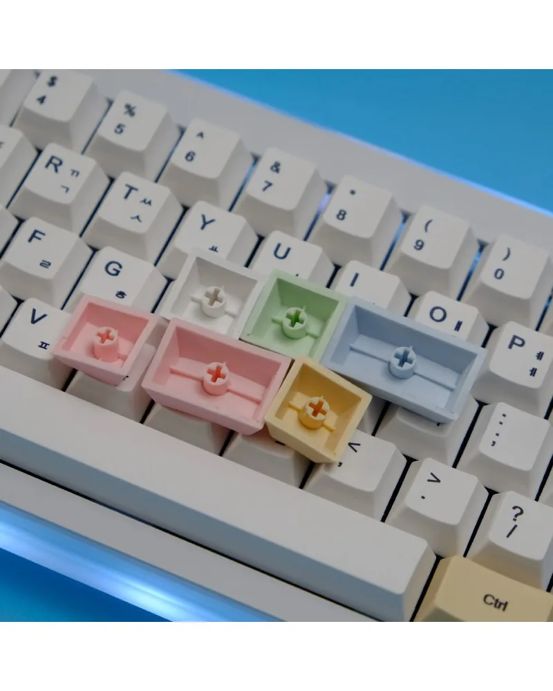 Chalk Themed Sublimation Keycaps 151 Keys Full Set Retro Tone Design Fit Mechanical Keyboard