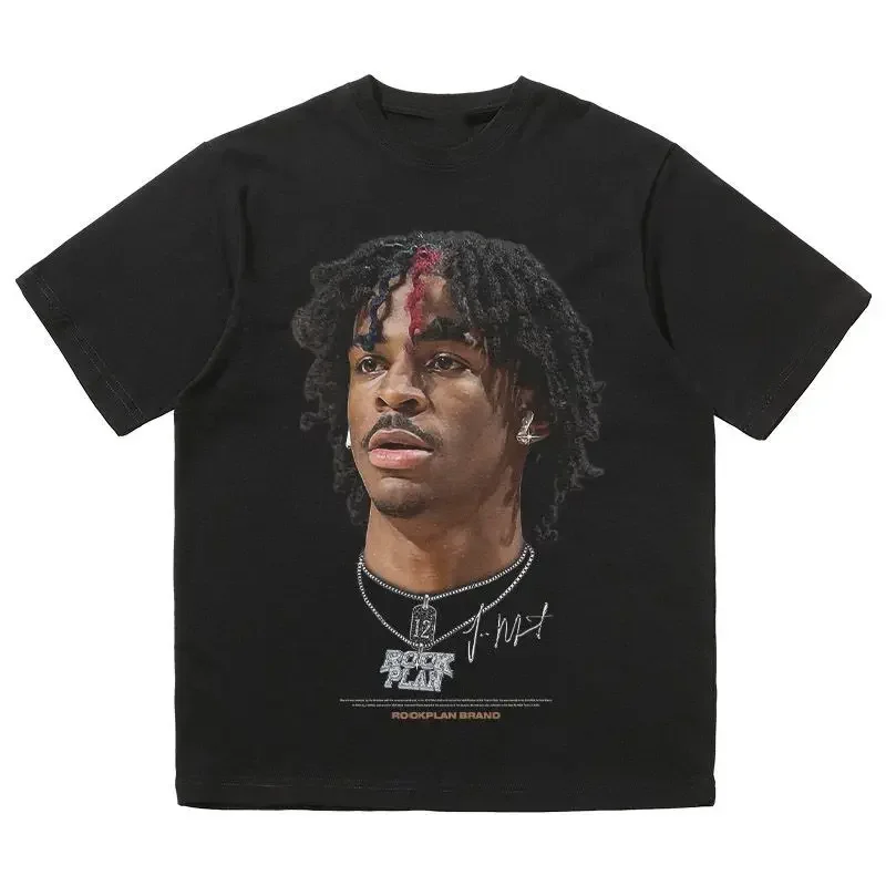 Oversized Men T Shirts US Street Basketball Printed Short Sleeve Hip-Hop Y2K Tees Commute Casual O-neck Tops Cool Boy T-shirts