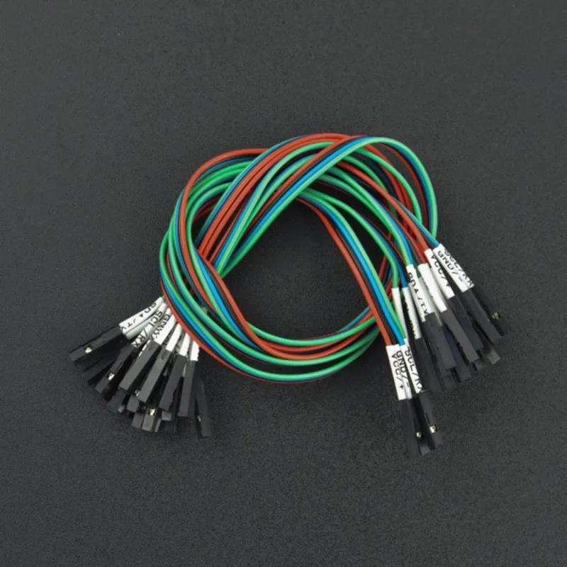 Gravity: 4PIN Female Headband with I2C/UART Identification DuPont Cable (30cm)