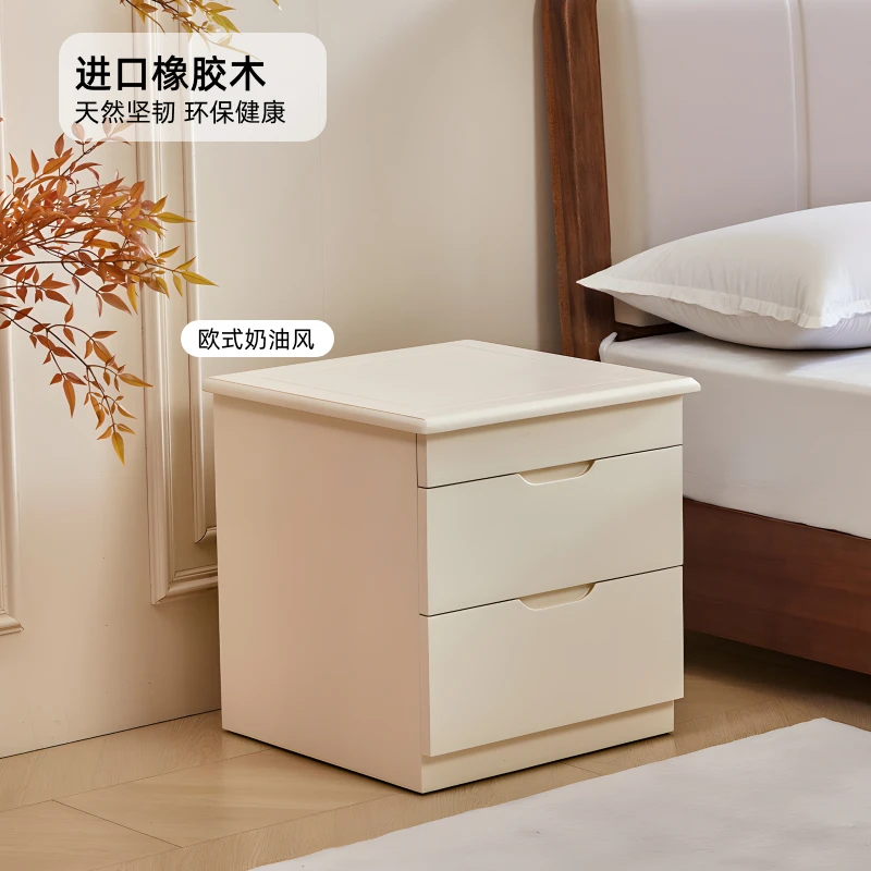 [النموذج الأساسي T02] تصميم حجرة مزدوجة مخفية من الخشب الصلب بالكامل بجانب السرير الصيني الجديد وطاولة بجانب السرير للمدخل البسيط