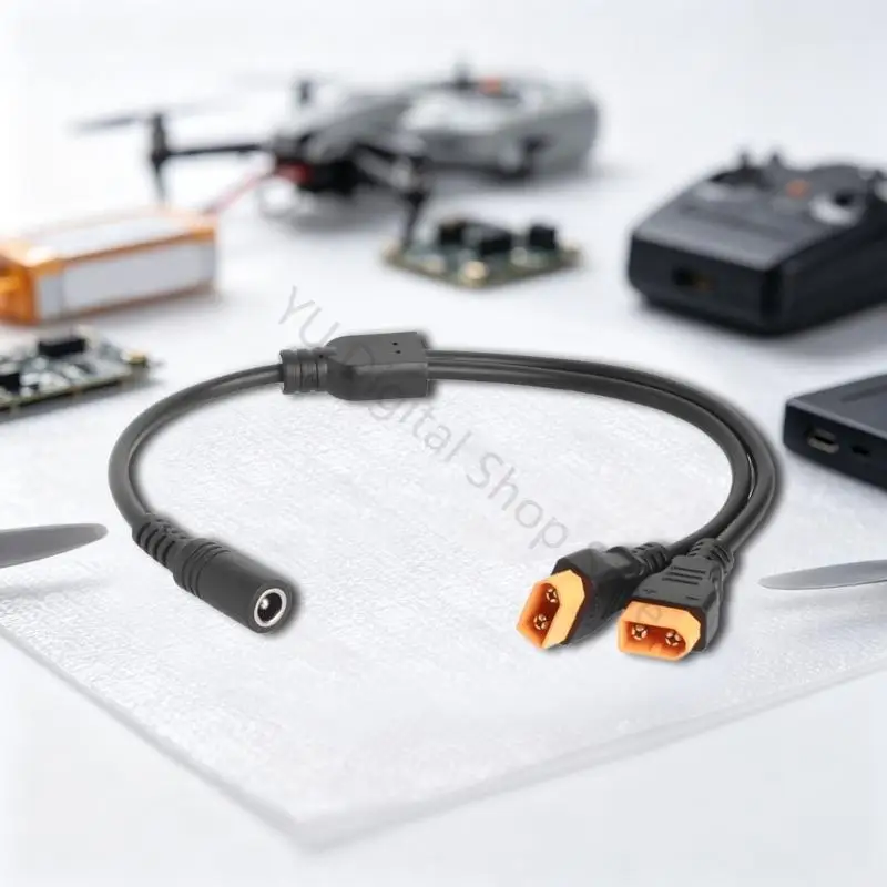 96BA Batterieend-Splitterkabel mit 6,3 x 3,0 mm Buchseneingang, 35 Draht für Lötarbeiten, FPV-Display-Nutzung und – Detail 2