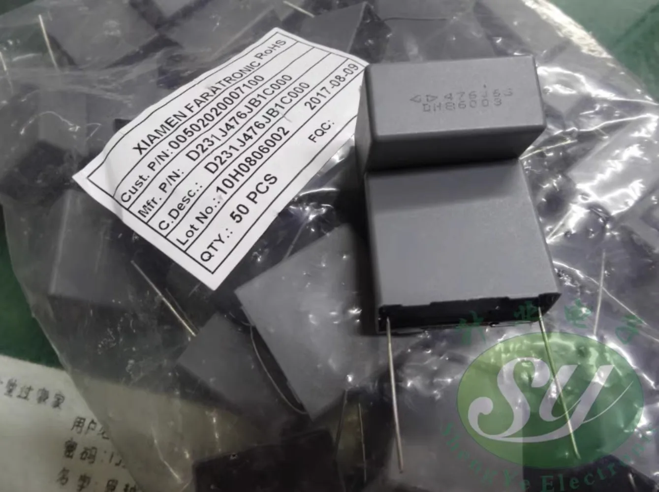 

Xiamen FARA D231J476JB1C 47uf/63v 476 New original film capacitor 27.5MM