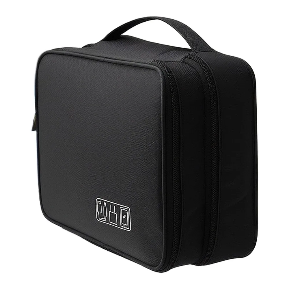Waterproof Nylon Referee Headset Bag for V6 Style Radios Compact Organizer with Double Zippers and Mesh Storage Pockets