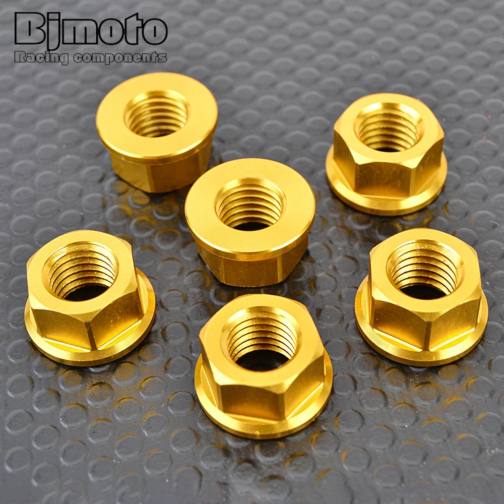 

6 PCS Rear Sprocket Wheel Axle Nut Screw Hex Nut For Ducati HYPERMOTARD MONSTER MULTISTRADA SCRAMBLER 800 1000 1100 EVO SP S GT